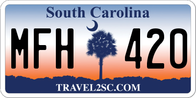 SC license plate MFH420