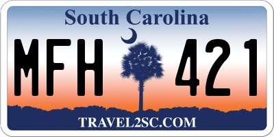 SC license plate MFH421