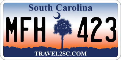 SC license plate MFH423