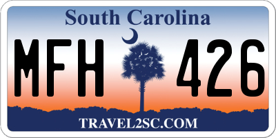 SC license plate MFH426