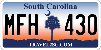 SC license plate MFH430