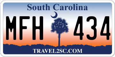 SC license plate MFH434