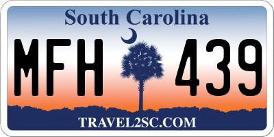 SC license plate MFH439