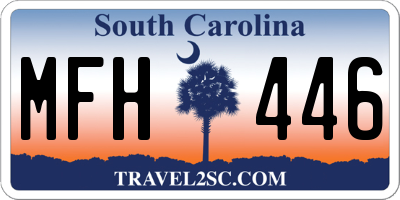 SC license plate MFH446