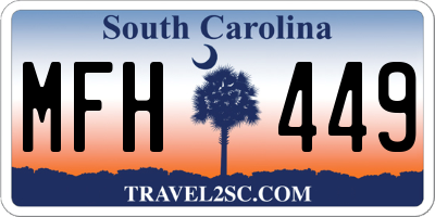 SC license plate MFH449