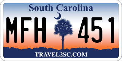 SC license plate MFH451