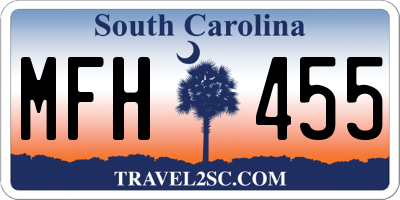 SC license plate MFH455