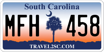SC license plate MFH458