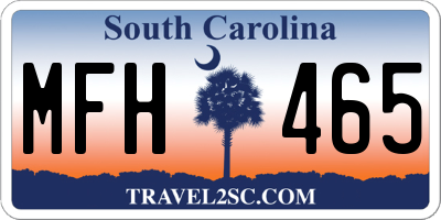 SC license plate MFH465