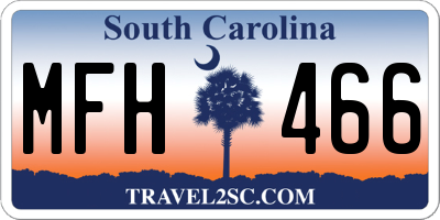 SC license plate MFH466