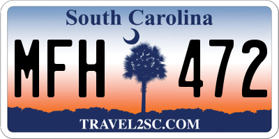 SC license plate MFH472