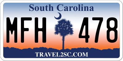 SC license plate MFH478