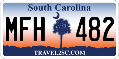 SC license plate MFH482