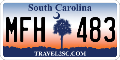 SC license plate MFH483