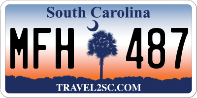 SC license plate MFH487