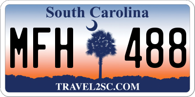 SC license plate MFH488