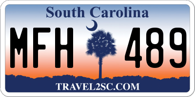 SC license plate MFH489