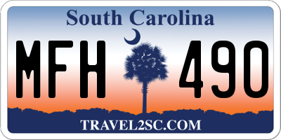SC license plate MFH490