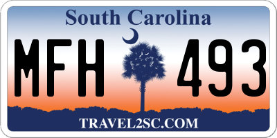 SC license plate MFH493