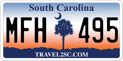 SC license plate MFH495