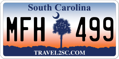 SC license plate MFH499