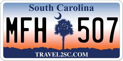 SC license plate MFH507