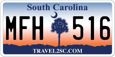 SC license plate MFH516