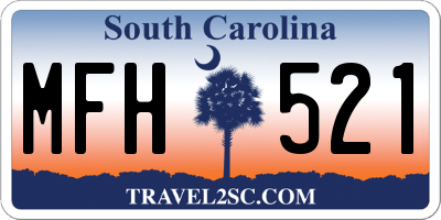 SC license plate MFH521