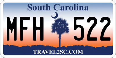SC license plate MFH522