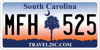 SC license plate MFH525