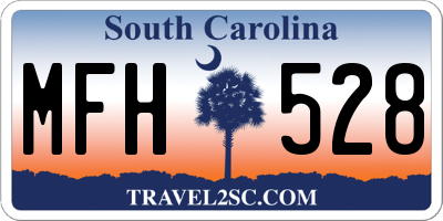 SC license plate MFH528