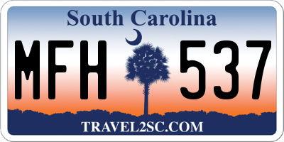 SC license plate MFH537