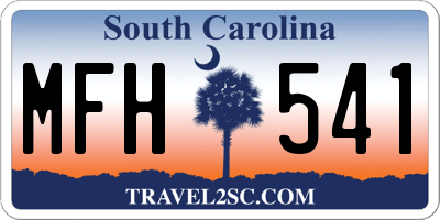 SC license plate MFH541