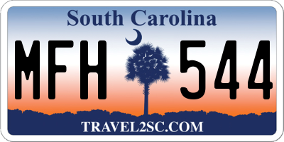 SC license plate MFH544