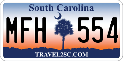 SC license plate MFH554