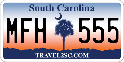 SC license plate MFH555