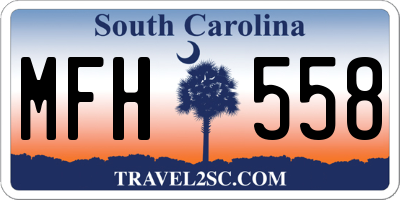 SC license plate MFH558