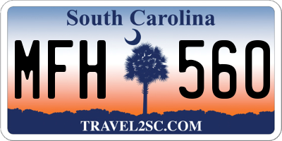 SC license plate MFH560