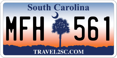SC license plate MFH561