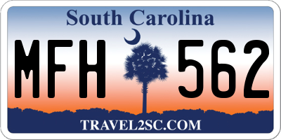 SC license plate MFH562
