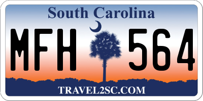 SC license plate MFH564