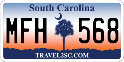 SC license plate MFH568