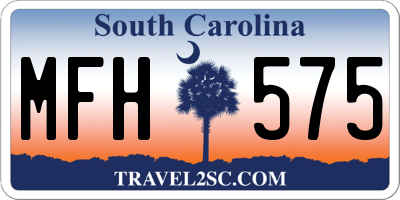 SC license plate MFH575
