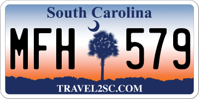 SC license plate MFH579