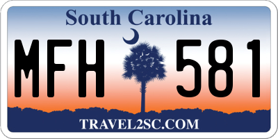 SC license plate MFH581
