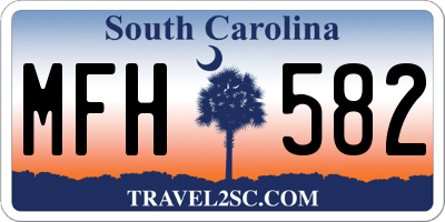 SC license plate MFH582