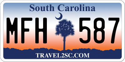 SC license plate MFH587