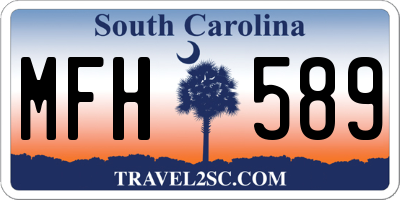 SC license plate MFH589