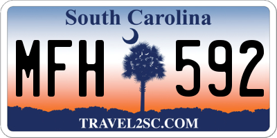 SC license plate MFH592