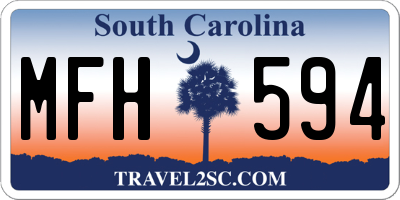 SC license plate MFH594